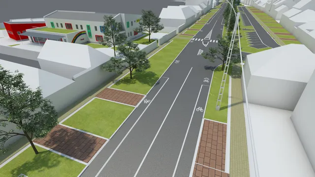 Eger, Kertész utca – útfelújítás látványterve