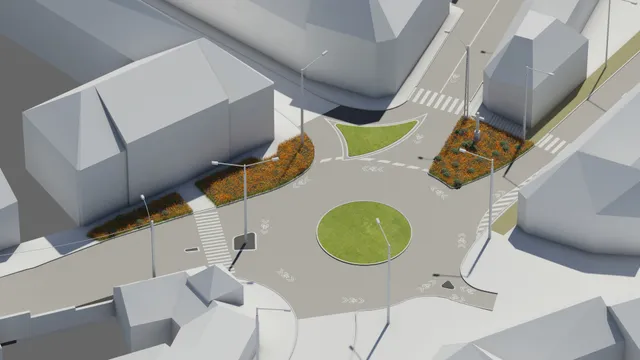 Eger, Szarvas tér – körforgalom látványterve