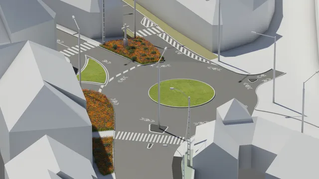 Eger, Szarvas tér – körforgalom látványterve