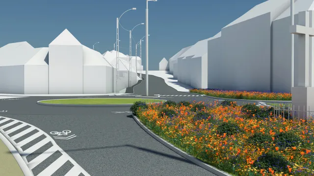 Eger, Szarvas tér – körforgalom látványterve