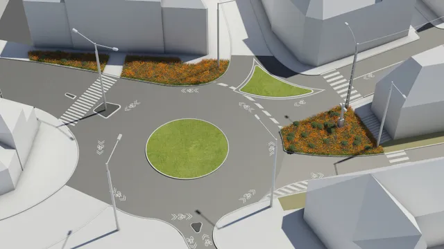 Eger, Szarvas tér – körforgalom látványterve